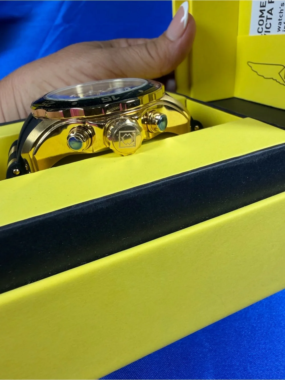 Invicta ProDiver Men's Black and Gold Chronograph Watch